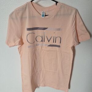 Calvin Klein Light Peach Short Sleeve Tee